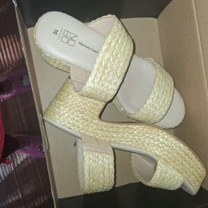 Women's Beige Woven Sandals